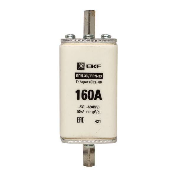 Плавкая вставка ППН-33 160/160А габарит 00 EKF