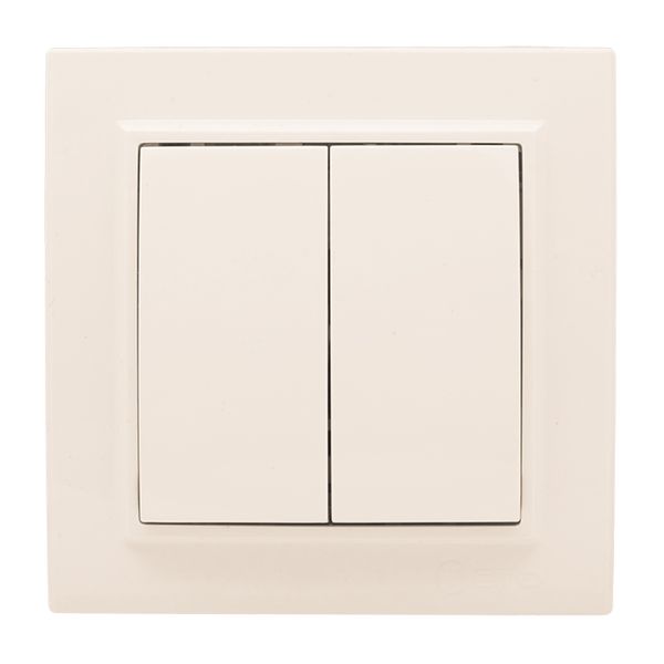 Выключатель 2-кл. СП 10А бежевый Минск EKF