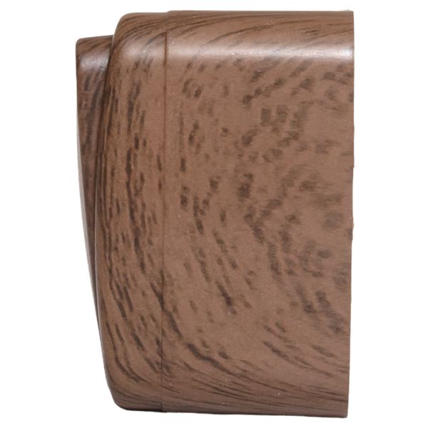 Выключатель 1-клавишный ОП Минск 10А с индикатором тёмное дерево EKF