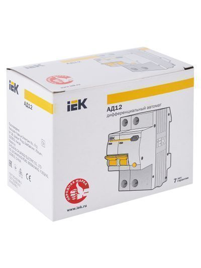 KARAT Дифференциальный автомат АД12 2P 10А 10мА тип AC IEK