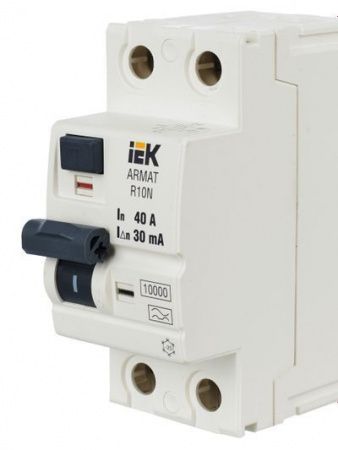 ARMAT Выключатель дифференциального тока R10N 2P 40А 30мА тип A IEK