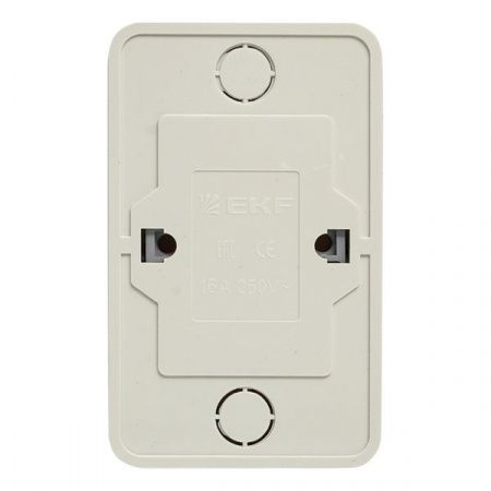 Рим Розетка 2-местная 16А с заземлением белая с защ. штор. EKF