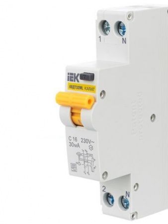 Выключатель автоматический дифференциального тока АВДТ32ML тип A С16 30мА KARAT IEK