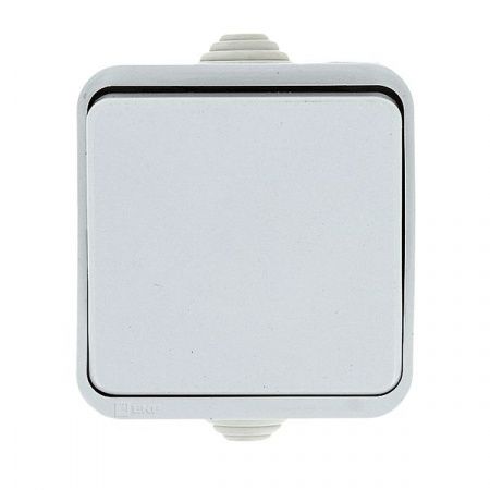 Прага Выключатель 1-клавишный 10А IP44 белый EKF