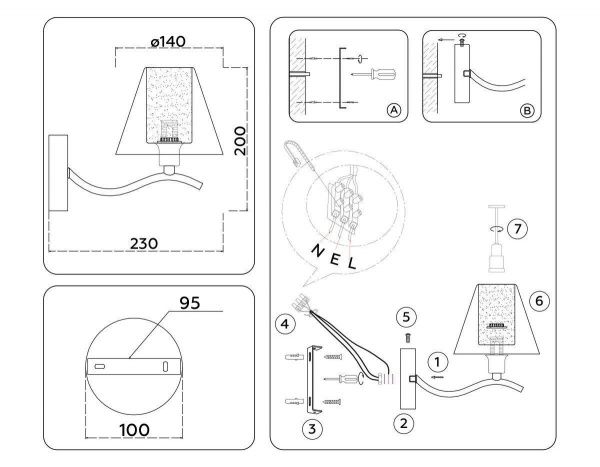 Бра Ambrella Light High Light Modern LH57095