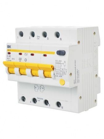 KARAT Дифференциальный автомат АД14 4P 40А 30мА тип AC IEK