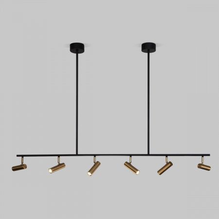 Подвесная светодиодная люстра Eurosvet Epiphania 20252/6 LED черный/латунь