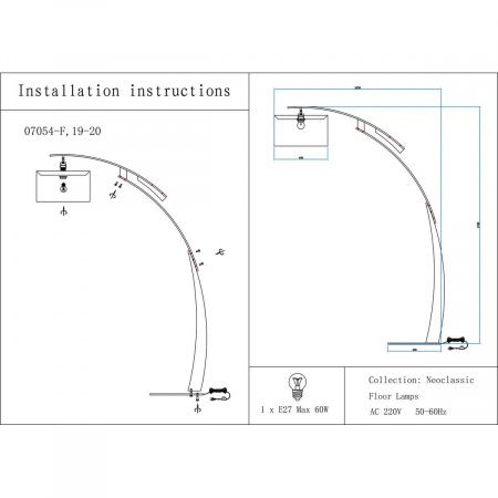 Торшер Kink Light Нестор 07054-F,19-20