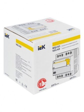 Выключатель дифференциальный (УЗО) ВД1-63 4Р 25А 300мА IEK