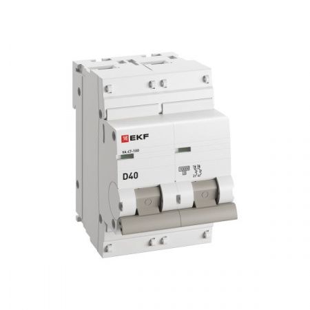 Автоматический выключатель ВА 47-100 2P 40А (D) 10kA PROXIMA EKF