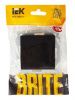 BRITE Выключатель 1-клавишный проходной 10А ВС10-1-6-БрЧ черный IEK