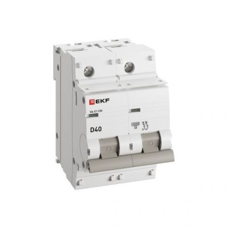 Автоматический выключатель ВА 47-100 2P 40А (D) 10kA PROXIMA EKF