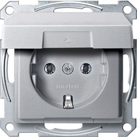 SCH  Merten  Алюминий  Роз. мех-м SHUKO с крышк. MTN2311-0460