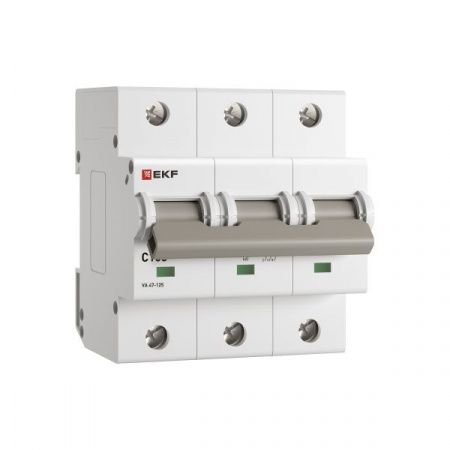 Выкл.автом.  3П 100А  хар-ка C  15кА  EKF  ВА 47-125
