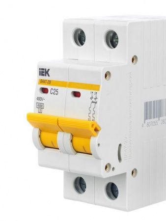 Выкл.автом.  2П  25А  хар-ка C  4,5кА  IEK  ВА47-29