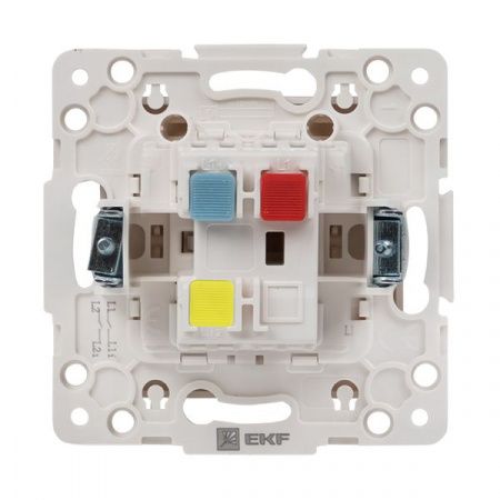 Стокгольм Механизм Выключателя 1-кл. проходного 10А автоматические клеммы белый EKF PROxima