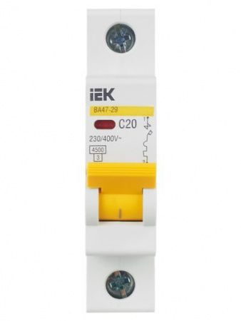 KARAT Автоматический выключатель ВА47-29 1P C 20А 4,5кА IEK