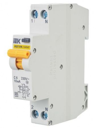 Выключатель автоматический дифференциального тока АВДТ32ML тип A С6 10мА KARAT IEK
