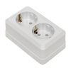 Рим Розетка 2-местная 16А с заземлением белая с защ. штор. EKF