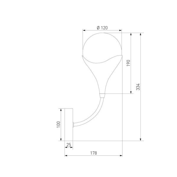 Бра Eurosvet Calyx 60168/1 латунь