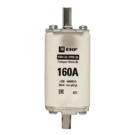 Плавкая вставка ППН-33 160/160А габарит 00 EKF