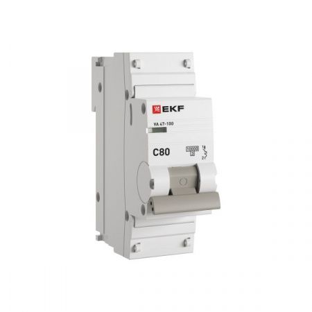 Выкл.автом.  1П  80А  хар-ка C 10кА   ВА 47-100 EKF PROxima