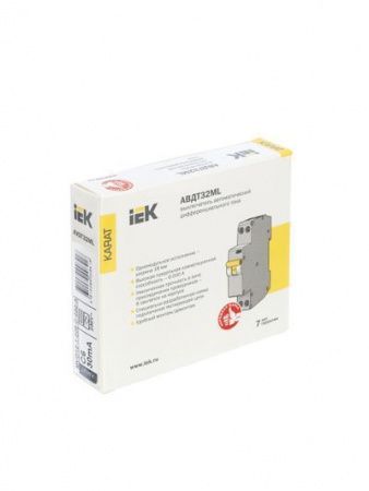 Выключатель автоматический дифференциального тока АВДТ32ML тип A С6 30мА KARAT IEK