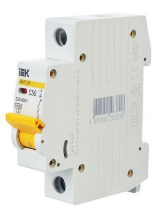 KARAT Автоматический выключатель ВА47-29 1P C 50А 4,5кА IEK