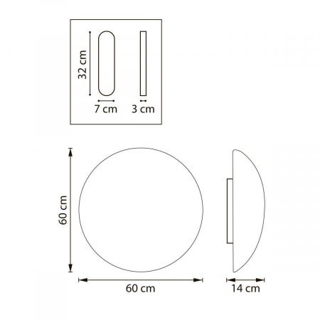 Светильник настенно-потолочный 15W 1200Lm 3000K, белый Genova Lightstar 610666